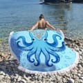 Mikrofiber strandhandduk 100x100 cm med fransar för simning och vattenaktiviteter[HK] E