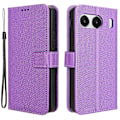 Pikkukuva 1 / 5: OnePlus Nord 4 5G puhelimen jalustakotelo timanttikuvioitu PU-nahkakansi lompakko [HK] Purple