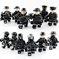 Pikkukuva 4 / 4: Sotilassarjan koottu roisto 22 minihahmoa ja jeeppi[HK] Black 1 Set