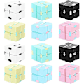 Miniatyrbild 1 av 5: 12 Stycken Infinity Cube Mini Fidget Blocks Mini Infinity Cube Skrivbordsleksak Sensoriskt Verktyg Fidget Blocks Magisk Pussel Flip Cube för Tonåringar Vuxna Bi[HK]
