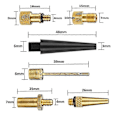 Miniatyrbillede 3 af 5: 10 stk. Inflator Pumpe Dyse Sæt Presta Schrader Ventil Slange Cykel Ventil Adaptere Til Vej & & Fixi[HK]