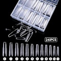 Miniatyrbillede 1 af 5: HK  Neglesalons Præstationer Transparent Farve Spids Oval Rør Form Trapezoid