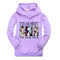 Miniatyrbild 1 av 2: Pop Taylor Swift The Eras Tour Hoodie Huvtröja Casual Pullover Toppar Julgåvor För Barn Flickor Pojkar[HK] Purple 11-12 Years
