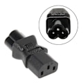 Miniatyrbillede 2 af 4: IEC 320 C13 Hun Til C6 Han 3-benet Kløverblad Stik Konverter AC Strømadapter xi[HK]