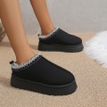 Miniatyrbillede 5 af 5: Dames Vinterstøvler med Pelsfoer - Varme Ankelstøvler - Slip On Loafer [HK] Black 41
