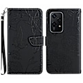 Miniatyrbilde 1 av 5: For Honor 200 Lite Lærveske Innprentet Full Beskyttelse Telefon Lommebok Deksel med Stropp[HK] Black