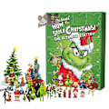 Miniatyrbillede 1 af 5: HKK 2023 Jul Grinch og venner figurer 24 dage nedtælling adventskalender legetøj overraskelse gaver