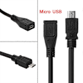 Miniatyrbilde 2 av 5: Micro USB Hunn til Hann Data Sync Skjøteledning Kabel for Samsung Huawei[HK] 30CM