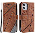 Miniatyrbild 1 av 5: Plånboksfodral i Läder med Skin-touch Textur för iPhone 12 mini [HK] Style D Multicolor