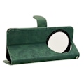 Miniatyrbillede 3 af 5: Læderetui til ZTE Blade A75 5G, hudvenlig anti-drop pung flip telefoncover -[HK] Green Multicolor