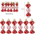 Miniatyrbilde 1 av 5: 6 stk Lollipop Candy Cane Hengepynt Juletrær Kule Ornamenter Dekorasjoner For Hjem 2024 Nyttårsgave [HK] Set2