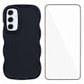 Pikkukuva 1 / 5: WANLONFENG XL -sarja Samsung Galaxy A05s 4G -puhelimelle Aaltoileva reunus TPU-kuori karkaistulla lasikalvolla [HK] Style A Multicolor