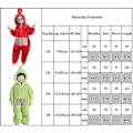 Miniatyrbild 3 av 3: Anime Teletubbies Kostym Barn Julpyjamas Pyjamas Vinter Pojkar Flickor Sovkläder Huvad Jumpsuit - Jxlgv[HK] Green 13-14Years