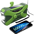 Miniatyrbild 1 av 5: 10000 MAH Nödradio Solvågradio Bärbar Radio med Telefonladdare Grön LED Ficklampa-WELLNGS