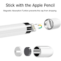 Miniatyrbild 3 av 5: Ersättningsmagnetlock för Apple Pencil 1:a generationen iPencil Ersättningsmagnetlock för Aapple Pencil-lock (2 stycken, vit) (HK)