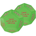 Miniatyrbild 1 av 4: Tomtebyte-Tärningar för Presentutbyte, Tärningsspel för Utbyte, Julparty-Tärningsspel för Presentutbyte, 12 Olika Sidor - 3*3*3 tum silikonmaterial   2 st