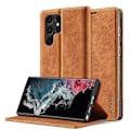 Miniatyrbillede 1 af 5: LC.IMEEKE Magnetisk Læder Etui Til Samsung Galaxy S22 Ultra[HK] Brown
