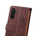 Miniatyrbillede 5 af 5: Vintage Splejset Læder Etui til Samsung Galaxy A35 5G Fuld Beskyttelse Telefon Cover[HK] Black