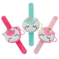 Miniatyrbillede 1 af 3: 3 stk. Enhjørning Snap Armbånd Slap Armbånd Snap Bånd Pige Armbånd Håndledsremme Enhjørning Pung Fyldte Dyr [HK] 23X9CM
