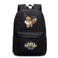Miniatyrbild 2 av 5: Anime Pokmon Eevee Tryck Student Skolväska Seriefigurer Väskor Unisex Ryggsäck[HK] Black