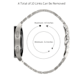 Miniatyrbillede 4 af 5: Til Garmin Vivoactive 5 Urrem i Rustfrit Stål Udskiftningsarmbånd [HK] Titanium