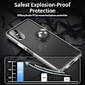 Pikkukuva 4 / 5: Sony Xperia 10 VI karkaistusta lasista valmistettu suojakotelo metallikehyksellä, kirkas PC-takakansi magneettisella puhelinkotelolla - Musta[HK] Silver Multicolor