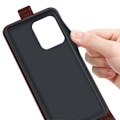 Pikkukuva 3 / 5: Motorola Edge 50 Neo 5G -kotelo korttipaikoilla, pystysuuntainen läppä nahkainen puhelinkotelo - Musta[HK] Brown Multicolor