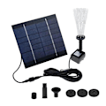 Miniatyrbild 2 av 5: Solcellsdriven fontän DIY solcellsvattenpumpsats, solcellsdriven vattenfontänpump med 4 munstycken, DIY vattenfunktion utomhusfontäner för fågelbad [HK] Black