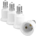 4x sockeladapter - E14 till E27 sockelomvandlare - E27 baslamphållaradapter för halogen LED-lampor[HK]