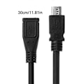 Miniatyrbilde 1 av 5: Micro USB Hunn til Hann Data Sync Skjøteledning Kabel for Samsung Huawei[HK] 30CM