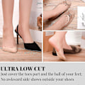 Miniatyrbild 4 av 5: Slingback Sheer Liner-strumpor för dam, osynliga tåskydd, lågt skurna No Show-strumpor med framfotskudde för klackar, 6 par [HK]