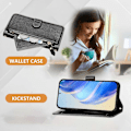 Pikkukuva 5 / 5: Kotelo Xiaomi Redmi 14R 5G Xiaomi Poco C75 4G Xiaomi Redmi 14C 4G -puhelimille, vetoketjutasku, useita korttipaikkoja [HK] Black Multicolor