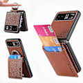 Miniatyrbillede 1 af 5: Litchi Tekstur Læder Telefon Cover Til Motorola Razr 40 S202412274918[HK] Brown