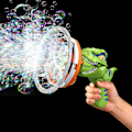 Miniatyrbild 2 av 5: Bubbel Dinosaurie Bubbelmaskin Fläkt Elektrisk Vädermölla Sommar Strand Lekplatsleksaker För Barn[HK] Green One Size