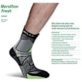 Miniatyrbilde 4 av 5: Marathon Fresh Unisex Løpesokker,[HK] Medium Black/Grey/Lime Green
