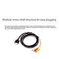 Miniatyrbild 3 av 5: Adapterkabel, RCA-kabel RCA-ljudkabel VGA till AV-kabel 15-stift till 3 RCA-ljud AV-kabeladapter för[HK] black