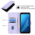 Miniatyrbillede 3 af 5: Læder Etui Til Samsung Galaxy A8+ 2018[HK] Light Purple