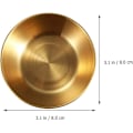 Miniatyrbillede 2 af 5: HK 4 stk. Runde skåle i rustfrit stål til husholdningskrydderier (guld) (4-D-W) Gold 4 pieces