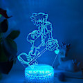 Miniatyrbild 1 av 5: Qinwei Game Kingdom Hearts  Nattlampa 3d Illusion Led-lampa med 16 färger Touch Fjärrkontroll för pojkar Dekorationer -- Crack Seat[HkkK]