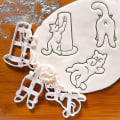 Miniatyrbilde 2 av 5: 1/3 stk Kattkjeksformer Kitty Butt Form DIY Kjekskjeksform Stempel Bakeware[HkkK] C
