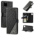 Miniatyrbilde 1 av 5: Etui til Samsung Galaxy A22 5G Lær Magnetisk Folio-deksel med Kortholder Kompatibel med Samsung Galaxy A22 5G[HK] Black