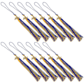 Pikkukuva 2 / 2: 12 kpl valmistujaisnuttuja akateemisia valmistujaislakin nuttuja valmistujaislakin koristeita tee-se-itse-nuttuja [HK] 40X3.5cm Blue Golden