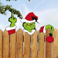 Miniatyrbillede 4 af 4: Julefest Pynt Havehegn Kigger The Grinch Julemand Elg Dekoration[HK] C