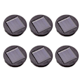 Miniatyrbillede 1 af 5: 6 stk. Smart Have Solar Drevne Udskiftningsrunde LED Lysboks Solar Batteriboks Solceller Li-Ion Batterilader[HkkK] As Shown