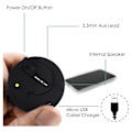 Pikkukuva 3 / 5: Mini Kaiutin Kannettava Ladattava Matkaiutin Aux-tulolla Langallinen 3,5 mm kuuloke[HK] black