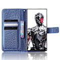 Miniatyrbilde 2 av 5: For ZTE nubia Red Magic 8 Pro+ 5G / Red Magic 8 Pro 5G Diamanttekstur PU Lær Stativ Deksel Shell Flip Lommebok Telefonveske[HK] Blue