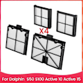 Miniatyrbillede 1 af 5: 9991468-R4 Poolrensere Filter til Dolphin Premier S50, S100, Active 10 Active 15 Robotisk Udskiftning Ultra Fint Filter[HK] BlackWhite