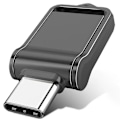 Miniatyrbild 1 av 5: Mini Metall Typ C Usb Disk Vattentät Portabel USB-minne För Surfplatta Telefon-dwdz[HK] 2TB Black
