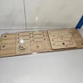 Miniatyrbillede 5 af 5: Ballon Bambusmand Kampspil, 2024 Nye Håndlavede Træfægtningsdukker, Hurtigt Tempo Bots Kampspil Til 2 Spillere, Med 20stk Balloner[HK] Wood Board Thickness 5 mm