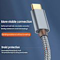Miniatyrbillede 4 af 5: USB C til USB B 2.0 Printerkabel Flettet Printer Scanner til Epson HP Canon Brother MacBook Pro Samsung MIDI Controller Kabel[HK] 1.5m